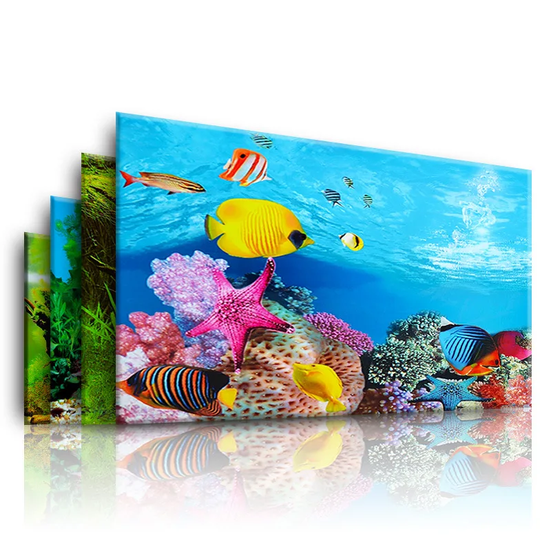 Planted Aquarium Aquascape - พื้นหลังสําหรับ Aquarium 3d สติกเกอร์โปสเตอร์ถังปลา Aquarium พื้นหลังอุปกรณ์ตกแต่ง