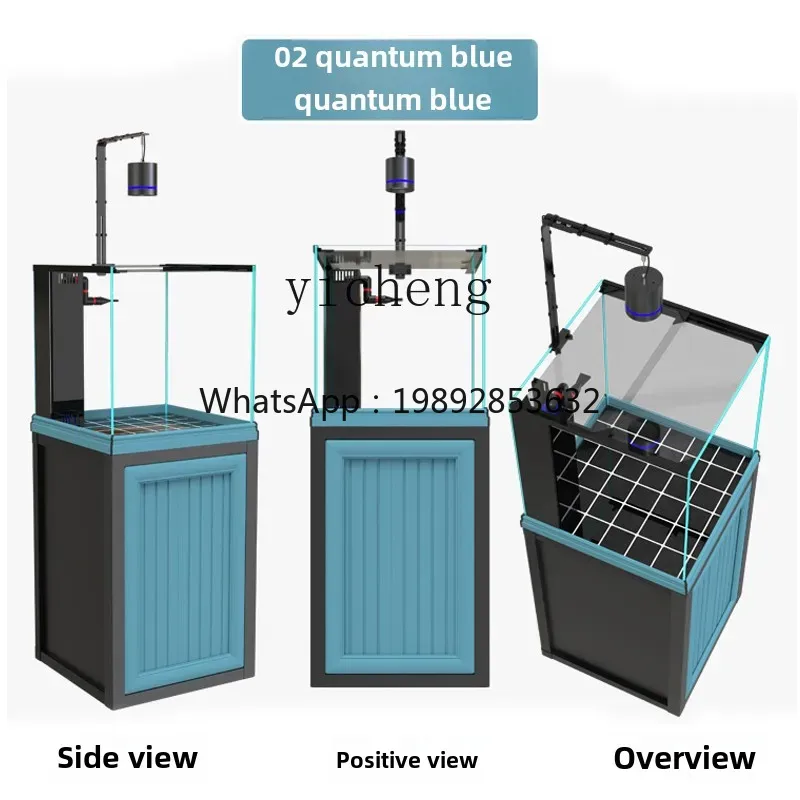 Aquarium Planted Tank Filter - ตู้ปลาทรงสี่เหลี่ยม B1 พร้อมกรองก้นตู้ กระจกใสพิเศษ สำหรับปลูกพืชน้ำ ตู้ปลาทอง