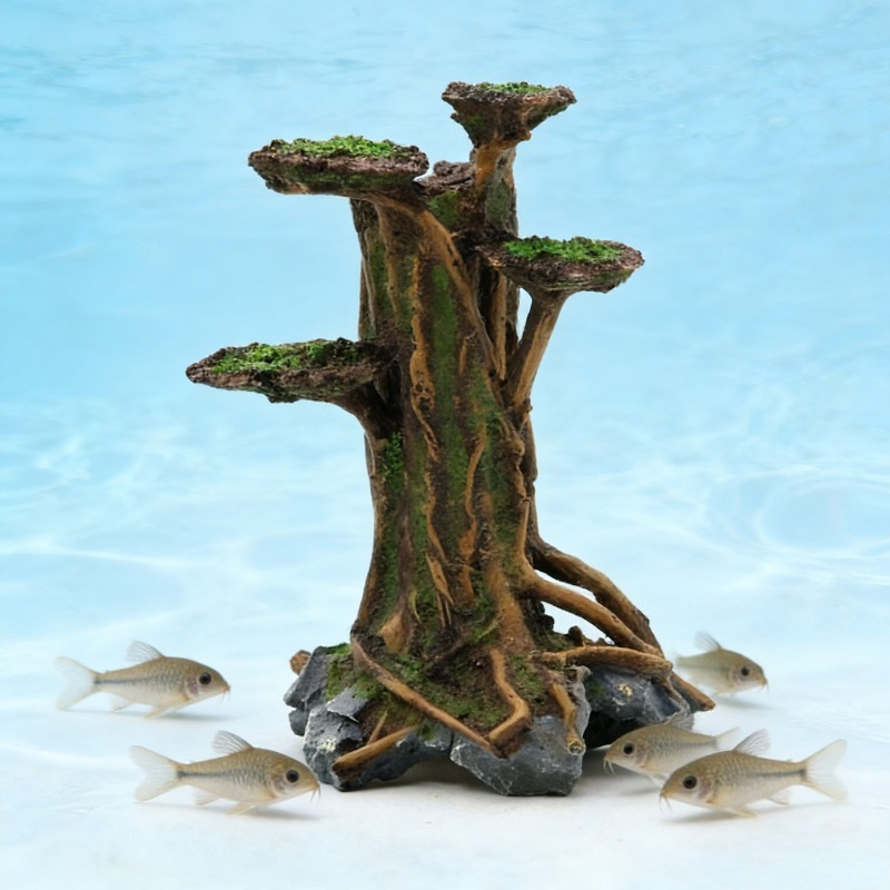 Planted Aquarium Aquascape - ต้นไม้ตะไคร้เทียม ตกแต่งตู้ปลา ต้นไม้ตะไคร้เรซิน ต้นไม้น้ำ ตกแต่งตู้ปลาแบบเรียบง่าย ไม้ลอยน้ำ