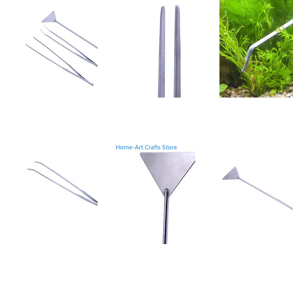 Planted Aquarium Aquascape - Y3NA 3 ชิ้นชุดเครื่องมือ Aquarium สแตนเลสแหนบไม้พายเครื่องมืออเนกประสงค์สำหรับปลาและพืชน้ำ