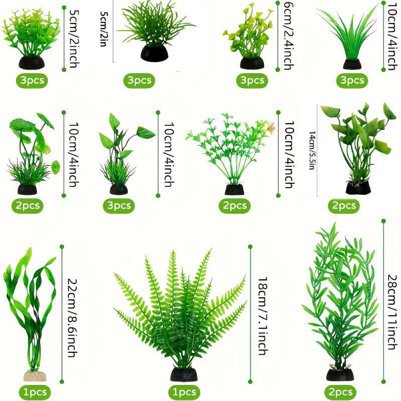 ชุดตกแต่งตู้ปลา ต้นไม้พลาสติกป - Planted Aquarium Aquascape บทวิจารณ์และราคา
